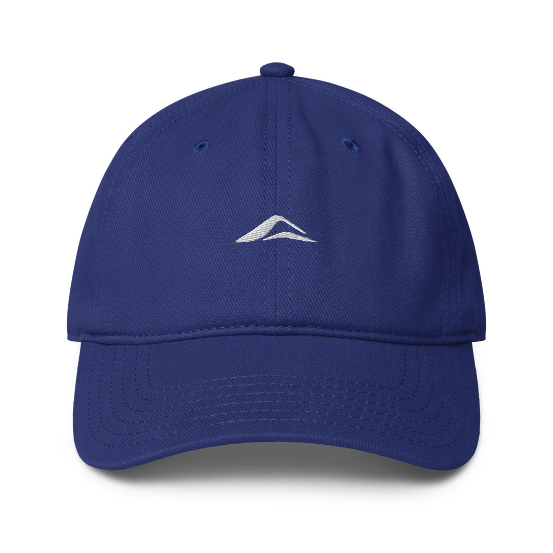 Royal blue ARVO low-profile baseball cap with embroidered logo