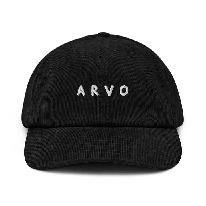 ARVO Classic Corduroy Hat in Black – front view