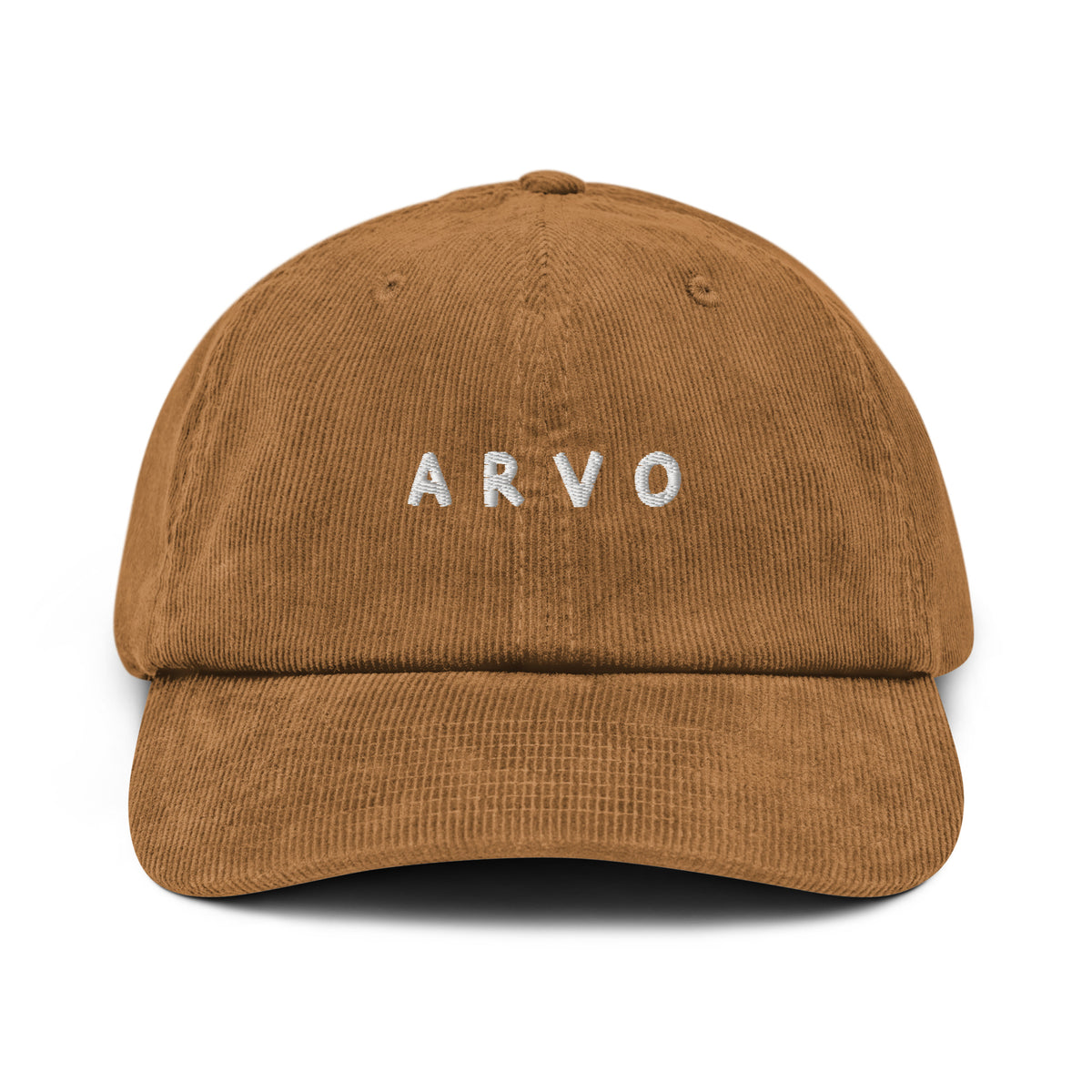ARVO Classic Corduroy Hat in Camel – front view
