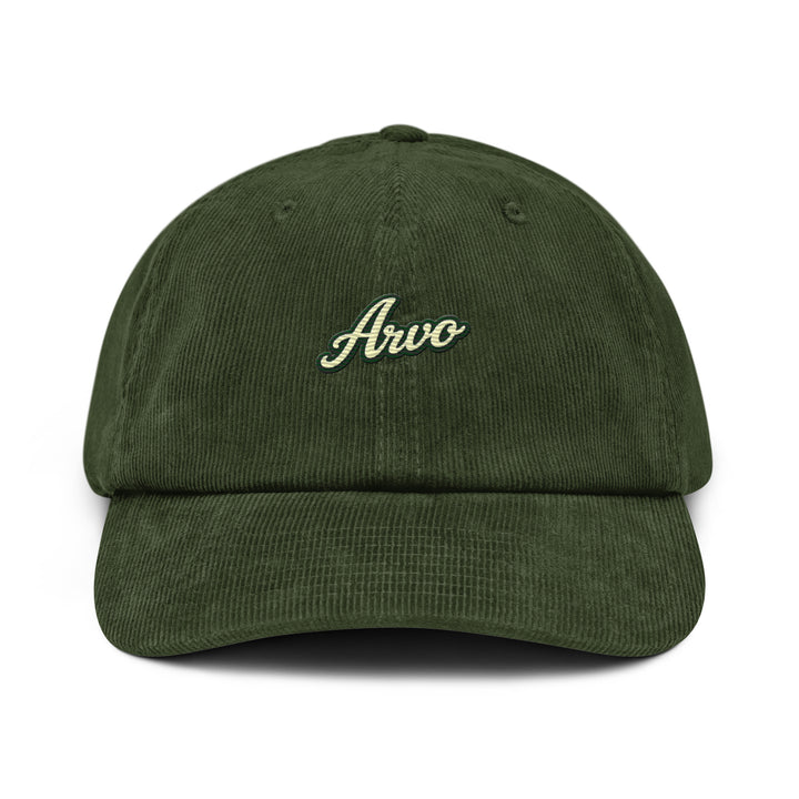 ARVO Heritage Corduroy Hat in Dark Olive – front view