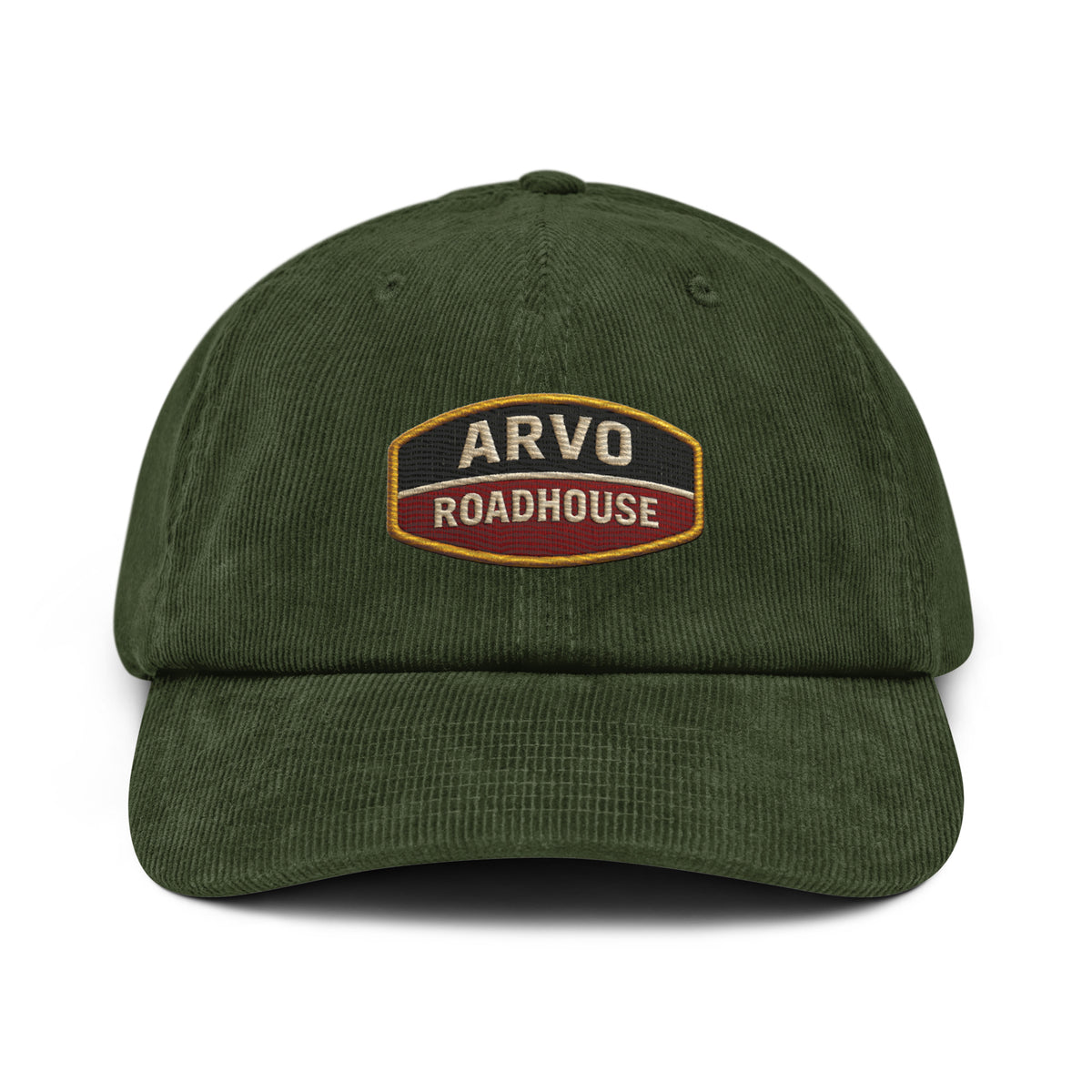 ARVO Roadhouse Corduroy hat in Dark Olive – front view