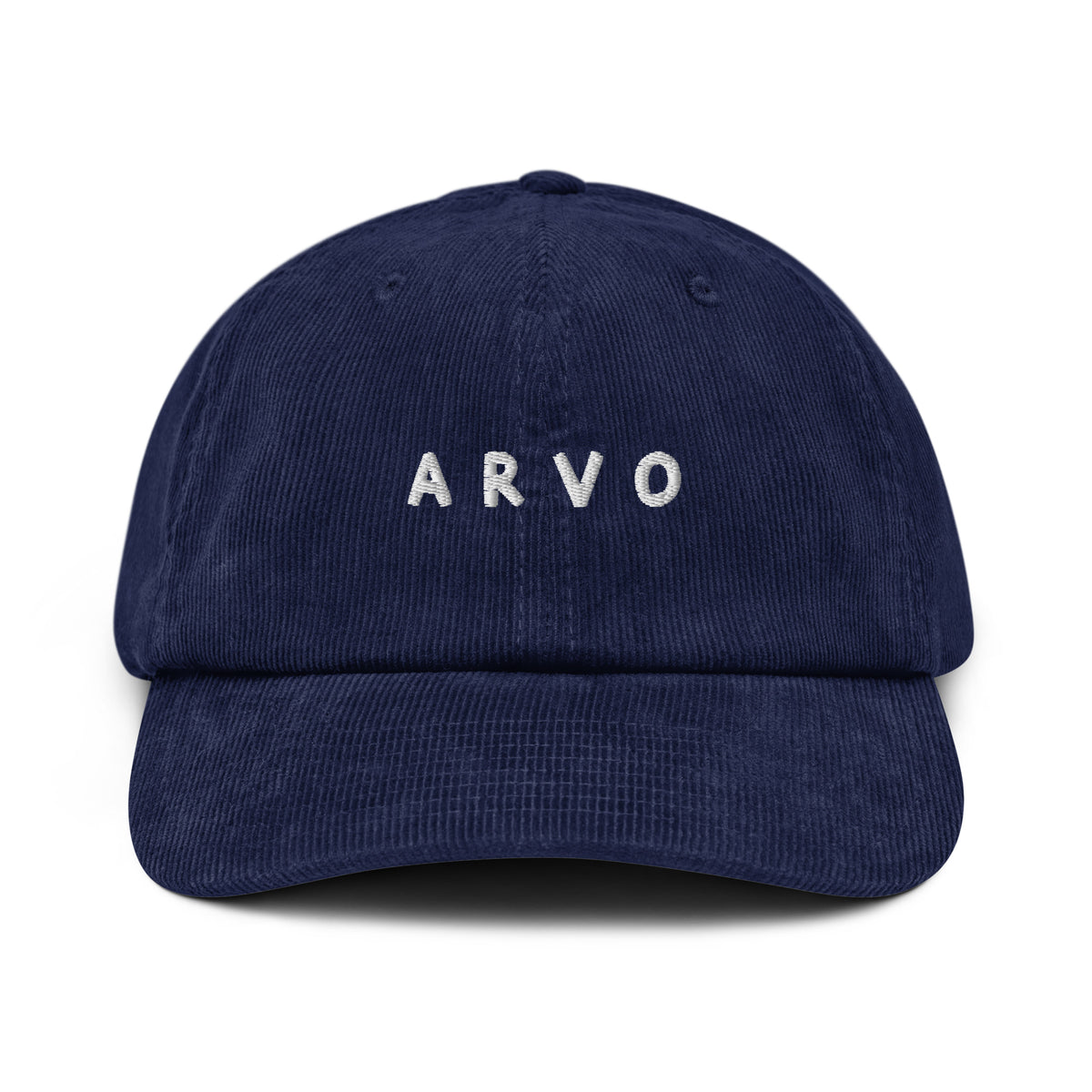 ARVO Classic Corduroy Hat in Oxford Navy – front view